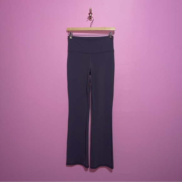 Athleta Leggings Women's Size Large Purple Grey Transcend Slim Pant Flare - Picture 2 of 10